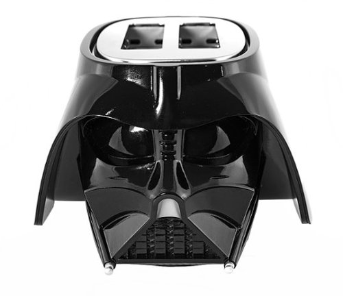 Uncanny Brands Star Wars Darth Vader Halo Toaster - Lights-Up and Makes Lightsaber Sounds - Black