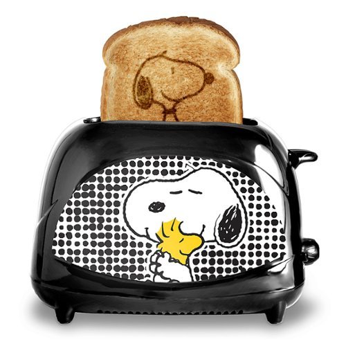 Uncanny Brands - Peanuts Snoopy Two-Slice Toaster - Black