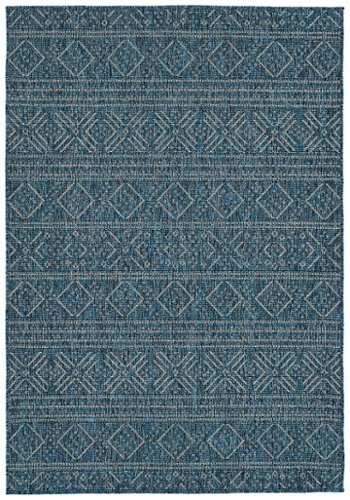 

Kaleen - Bacalar Collection 5'3" x 7'6" Area Rug - Blue