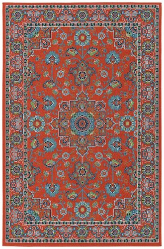 

Kaleen - Sunice Collection 5' x 7'6" Area Rug - Tangerine