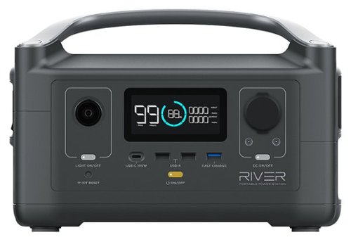 EcoFlow - RIVER Portable Power Station - Black