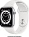 Apple Geek Squad Certified Refurbished Watch Series 6 (GPS) 40mm Aluminum Case with White Sport Band - Silver - (2020)-Front_Standard