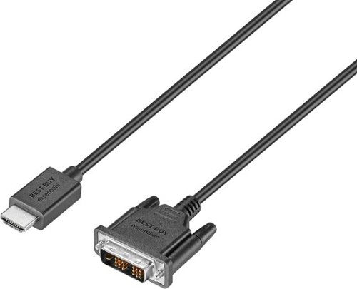 Best Buy essentials™ - 6’ HDMI-to-DVI-D Monitor Cable - Black-Front_Standard