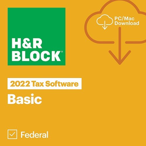 H&R Block - Tax Software Basic 2022 - Windows, Mac OS [Digital]