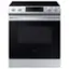 Front. Samsung - 6.3 cu. ft. Smart Slide-in Electric Range with Air Fry and Convection - Stainless Steel.