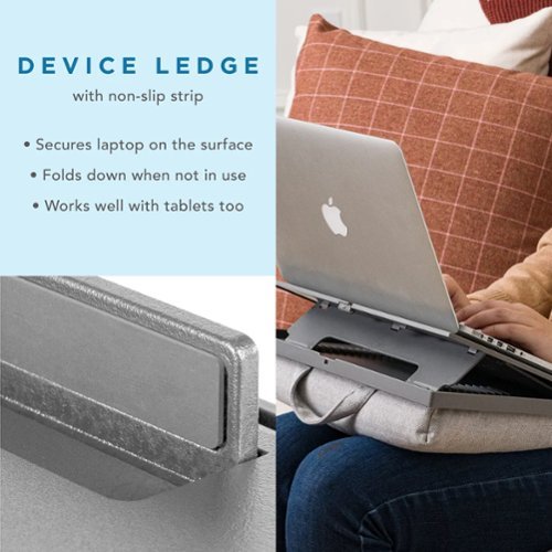LapGear Ergo Pro Adjustable Lap Desk for 15.6 Laptop or Tablet - Gray Herringbone SHOP ONLINE