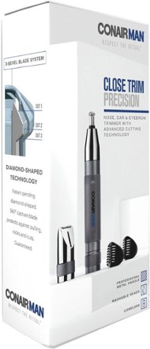 Conair Man Close Trim Precison Nose/Ear/Eyebrow Rechargeable Trimmer - Silver BUY ONLINE