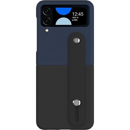 

SaharaCase - FingerGrip Series Case with Strap for Samsung Galaxy Z Flip4 - Black/Blue