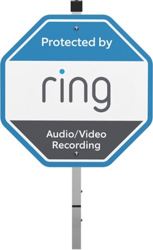 Ring Security Yard Sign - White/Blue WORLDWIDE DELIVERY