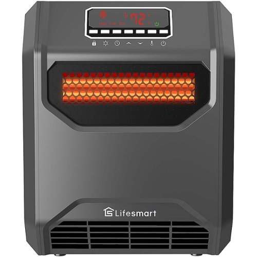 

Lifesmart - 6-Element Infrared Heater with Front Intake Vent - Black