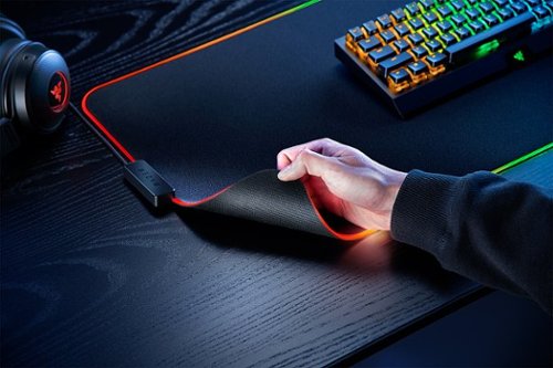 Razer Strider Hybrid Gaming Mouse Pad With Chroma RGB Lighting (XL) - Black BUY ONLINE