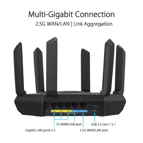 ASUS RT AXE7800 Tri-Band Wi-Fi Router - Black BUY IN EUROPE
