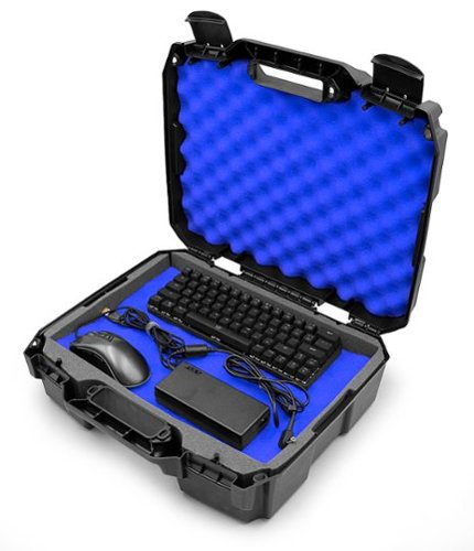 CASEMATIX Hard Shell Case with Shock-Absorbing Foam Fits up to 15 Inch Laptop and Accessories - Black WORLDWIDE DELIVERY