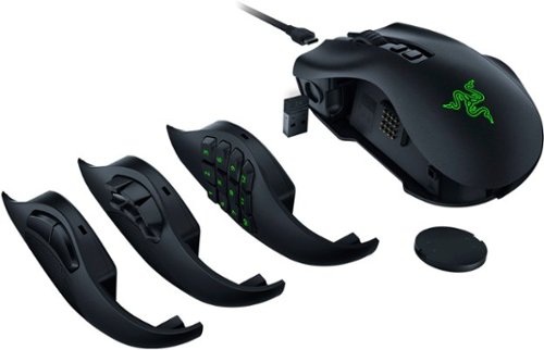 

Razer - Naga V2 Pro MMO Wireless Optical Gaming Mouse with Interchangeable Side Plates in 2, 6, 12 Button Configurations - Black