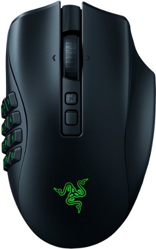 Razer - Naga V2 Pro MMO Wireless Optical Gaming Mouse with Interchangeable Side Plates in 2, 6, 12 Button Configurations - Black