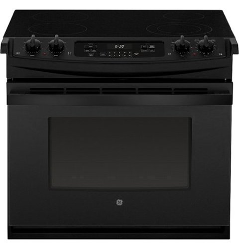 

GE - 4.4 Cu. Ft. Self-Cleaning Drop-In Electric Range - Black