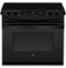 GE - 4.4 Cu. Ft. Self-Cleaning Drop-In Electric Range - Black-Front_Standard