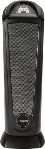 Lasko - 1500-Watt Electric Portable Ceramic Tower Space Heater with Timer and Remote Control - Black