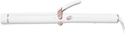 T3 - SinglePass Curl 1.25" Ceramic Long Barrel Curling and Wave Iron - White & Rose Gold