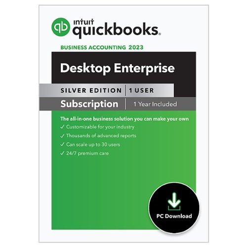 QuickBooks - Desktop Enterprise Silver 2023 (1 User) (1-Year Subscription) - Windows [Digital]
