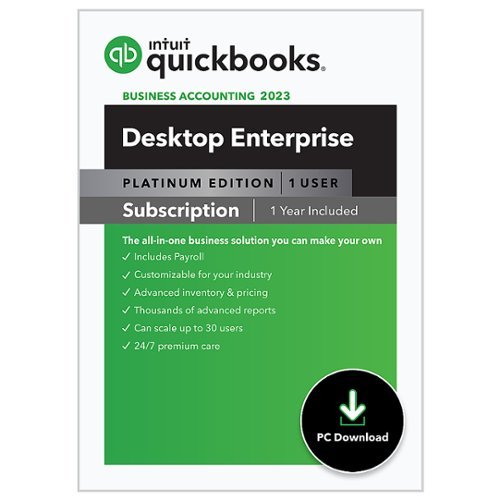 QuickBooks - Desktop Enterprise Platinum 2023 (1 User) (1-Year Subscription) - Windows [Digital]
