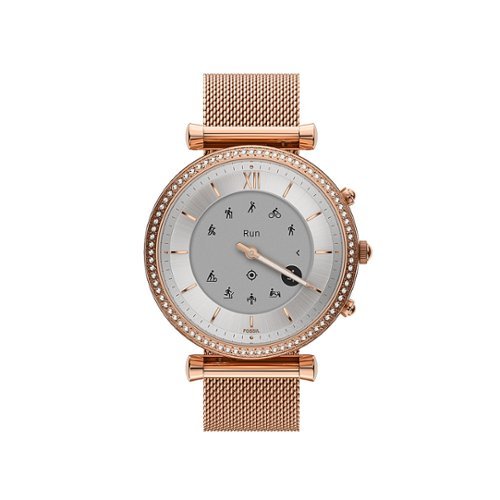 Fossil Carlie Gen 6 Hybrid Smartwatch Stainless Steel Mesh - Rose Gold BUY ONLINE