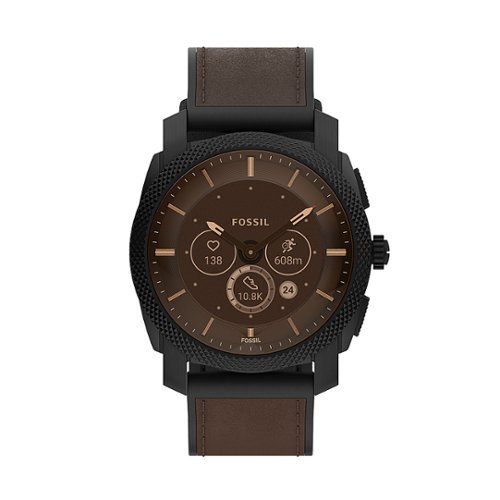 

Fossil - Machine Gen 6 Hybrid Smartwatch Dark Brown Leather - Brown, Black