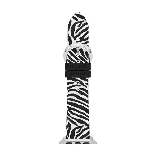 

kate spade new york - zebra print silicone band for apple watch 38/40/41mm - Black White