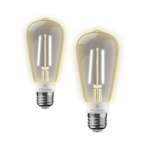 

General Electric - CYNC ST19 Edison Style Bluetooth/Wi-Fi Smart LED Light Bulb 2 Pack