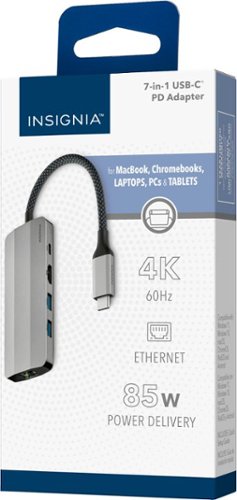 Insignia™ 7-Port USB-C Hub - Gray GLOBAL SHIPPING