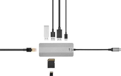 Insignia™ 7-Port USB-C Hub - Gray WORLDWIDE DELIVERY