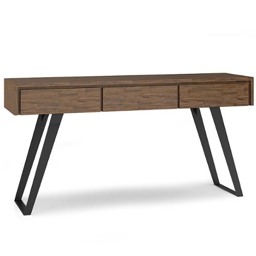 

Simpli Home - Lowry Console Sofa Table - Rustic Natural Aged Brown