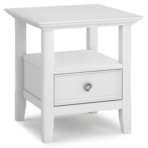Simpli Home - Amherst End Table - White