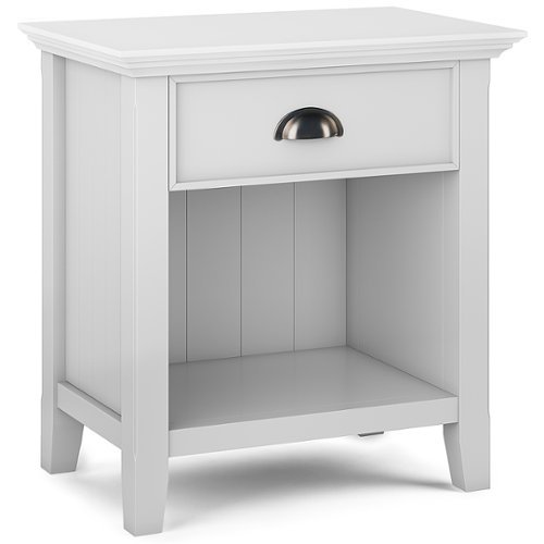 Simpli Home - Acadian Bedside Table - White