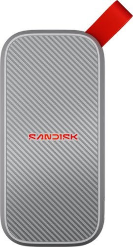 SanDisk - 2TB External USB 3.2 Gen 2 Type C Portable SSD - Gray-Front_Standard
