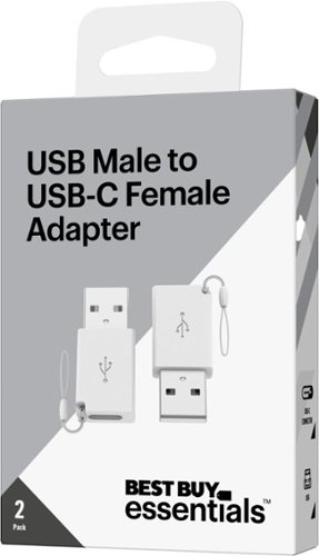 Best Buy essentials™ Female USB-C to Male USB Adapter (2-Pack) - White WHERE TO BUY