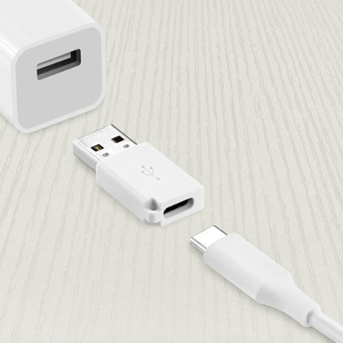 Best Buy essentials™ Female USB-C to Male USB Adapter (2-Pack) - White WORLDWIDE DELIVERY