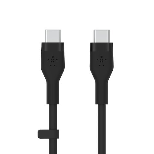 Image of Belkin - BOOSTCHARGE Flex 6.6ft Silicone USB-C to USB-C Cable - Black