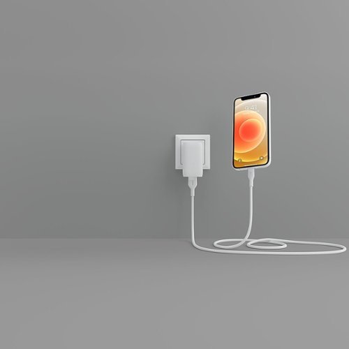 Belkin BOOST↑CHARGE Flex Silicone USB-A to Lightning Cable, MFi-Certified Charging Cable for iPhone Series with Cable Clip - White BUY IN MIDDLE EAST