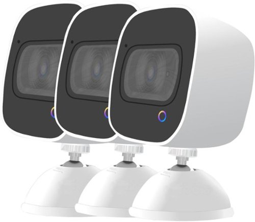Image of OLA USA - Ask OLA! 2 Way Voice Command Smart Security Camera w/Fall Detection 3 pack - White