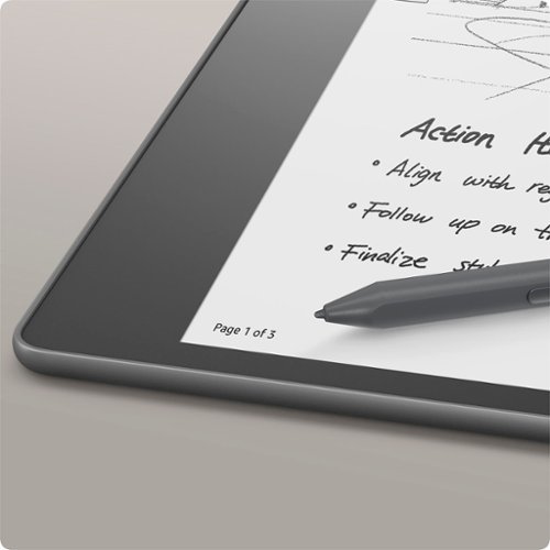 Amazon - Kindle Scribe (16 GB), the first Kindle and digital notebook, all in one, our largest Kindle yet, includes Basic Pen - 2022 - Gray