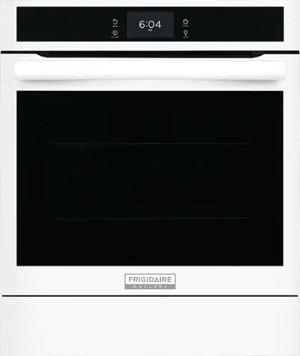 Front. Frigidaire - Gallery 24" Built-In Single Electric Wall Oven with Air Fry - White.