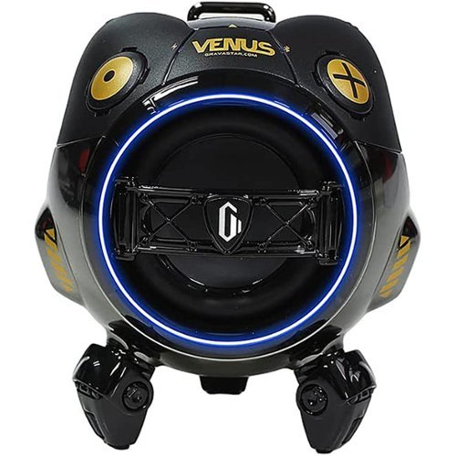 

GravaStar - Venus Bluetooth 5.0 Speaker with IPX Waterproof and 6 RGB Lights - Black