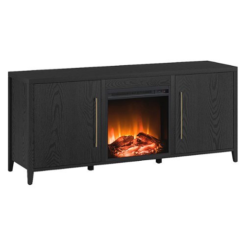 

Camden&Wells - Jasper Log Fireplace TV Stand for Most TVs up to 65" - Black Grain