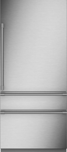 Monogram - 20.2 Cu. Ft. Bottom-Freezer Counter-Depth Refrigerator- Custom Panel Ready - Stainless Steel