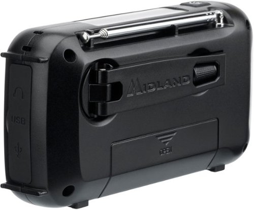 Midland Emergency Crank Weather Alert Radio - Red/Black GLOBAL SHIPPING