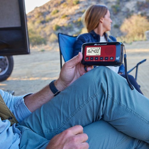 Midland Emergency Crank Weather Alert Radio - Red/Black WHERE TO BUY