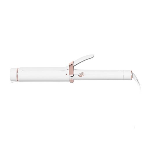 T3 - SinglePass Curl 1.5” Ceramic Long Barrel Curling and Wave Iron - White & Rose Gold
