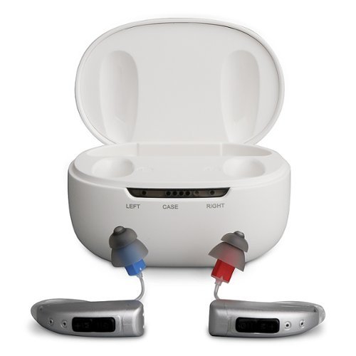 Image of Hearing Assist - CONTROL OTC Hearing Aid Kit, RIC Rechargeable w/ App Personalization (pair) - Silver