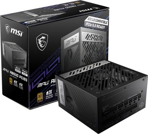 MSI MPG A850G PCIE 5 - Full Modular – 80 Plus Gold 850W - 100% Japanese 105°C Capacitors – ATX 3.0 Gaming Power Supply - Black